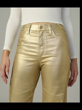 JC&JQ Jeans Metallic Gold Skinny Pants - Shiny Gold